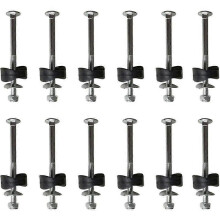 Trampolinschrauben, rostfreies Befestigungsset aus verzinktem Stahl für Sicherheitsnetzfedern, 6 mm x 77 mm (12er-Packung)