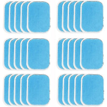 Confezione da 30 elettrodi in gel di ricambio per fascia addominale, blu, 4 x 6 cm, adesivi, riutilizzabili.