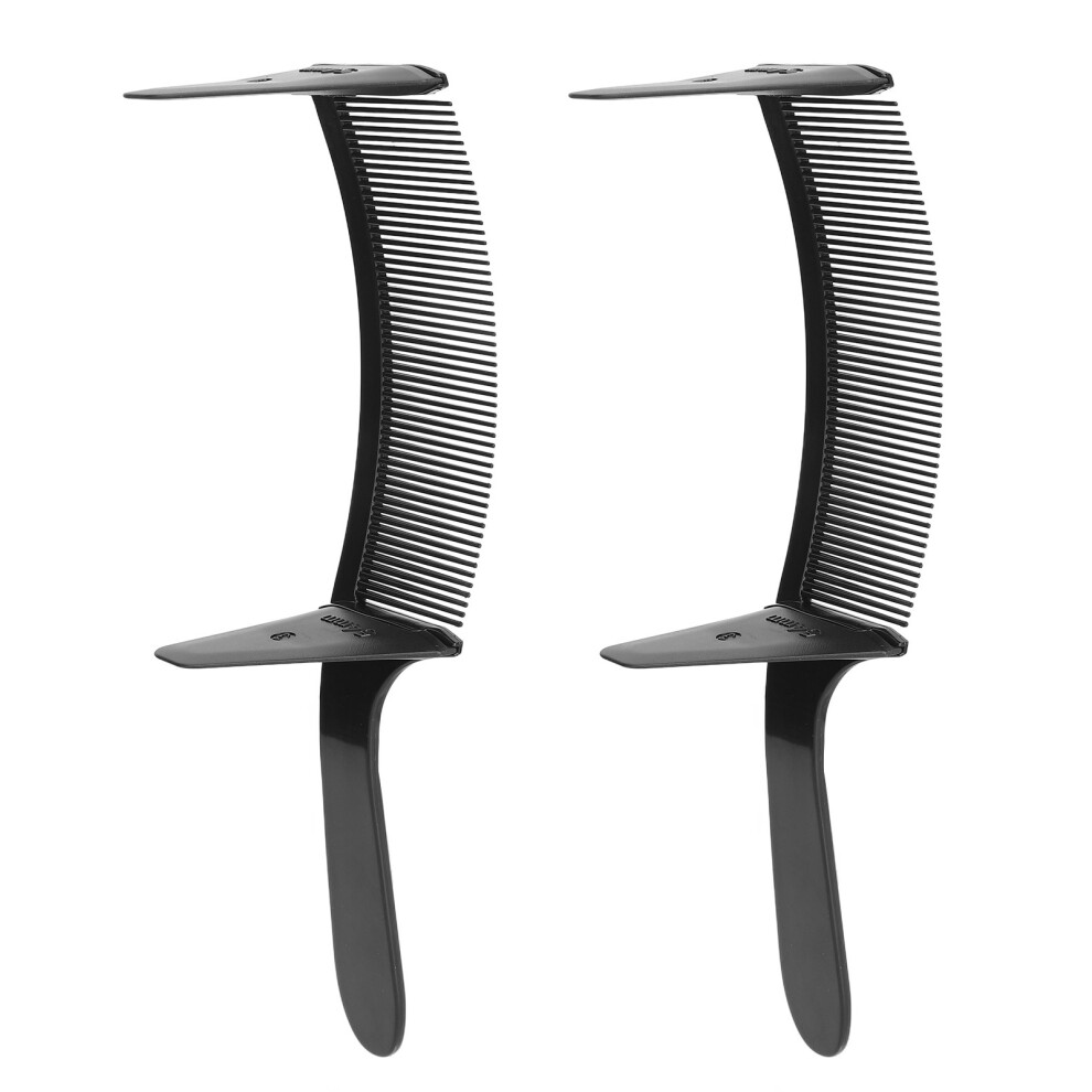2Pcs Adjustable Curved Barber Comb, ABS Styling Tool 105g