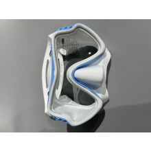 Diving Mask Snorkelling Set for Adults, Anti-Fog UV Protection Swimming Goggles, Silicone Frame with Toughened Glass Lens, 306 Light Blue