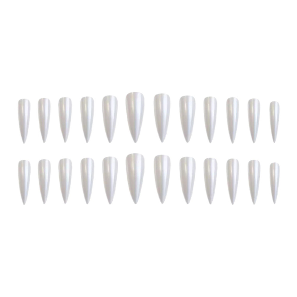 Roc-Electron Glitter Pearl Press On Nails 24Pcs For Party Wedding