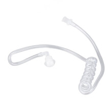 Acoustic Ear Tube Air Coil Headset Kit with Ear Insert, White