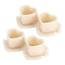 200PCS Heart-Shaped Tattoo Ink Cups, Thickened Wheat Straw with Base