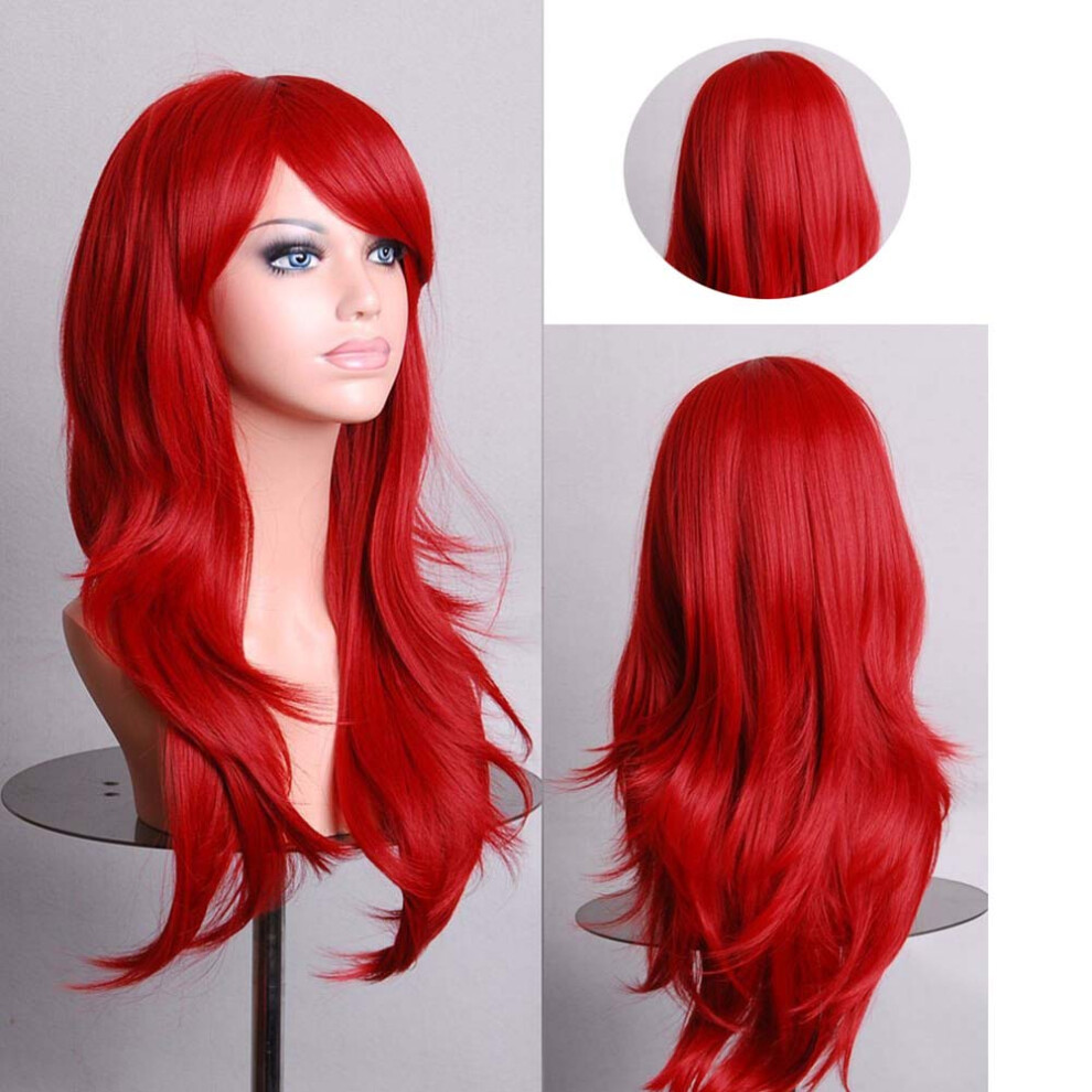 Penghui-Toys 60824 Re2 Cosplay Wig Anime Long Red High Temperature Hair 70Cm