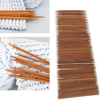 75 Pieces Carbonized Bamboo Double Pointed Knitting Needles Set, 2.0-10.0mm