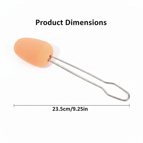 (Orange) Stainless Steel Bottle Brush w/Replaceable Head
