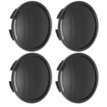 4 Stück Zentralkappen, AußenØ 75 mm, InnenØ 65 mm, Schwarz ABS