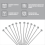Stainless Steel Cocktail Picks Holder Set with Decorative Toothpicks 3