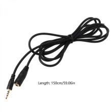 Right Angle 2.5mm 4-Pole Male to Female AUX Extension Cable 150cm