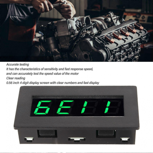 Digital Tachometer 0.56" LED Display 5-9999 RPM DC 8-15V 1