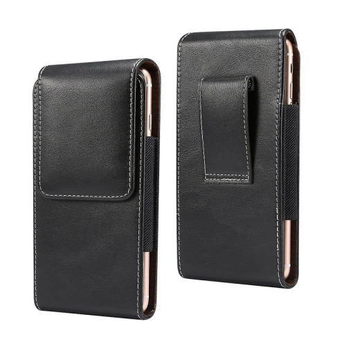 iPhone 16 Plus (2024) Vertical Leather Holster with Belt Loop 1