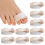 10 Pack Fabric Toe Separators & Wraps for Overlapping, Broken Toes & Pain Relief 1