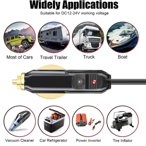 Câble d'alimentation DC 18 AWG noir pour rallonge Mini de 1,5 m 2