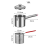 Friggitrice da 1,8 litri con cestelli in acciaio inox, pentola multiuso. 2