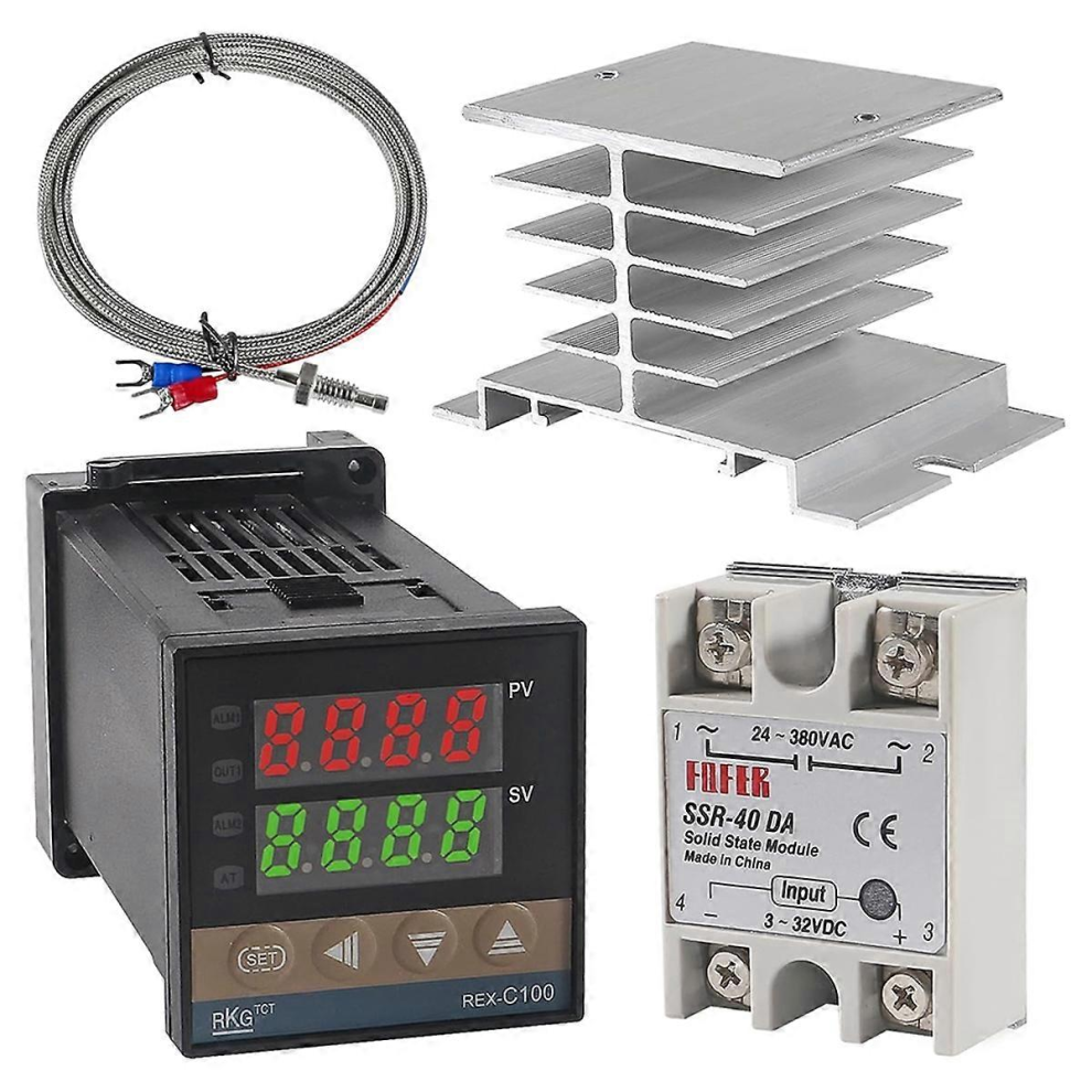 Rex-C100 Pid Temperature Controller Kit With Ssr Relay 40Da 9199294490039
