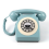 Téléphone fixe Bluetooth vintage, sans fil, son clair, style classique bleu. 1
