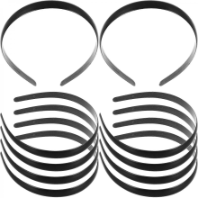 50pcs 15mm Black Toothless Hair Bands Simple Headwear Accessories