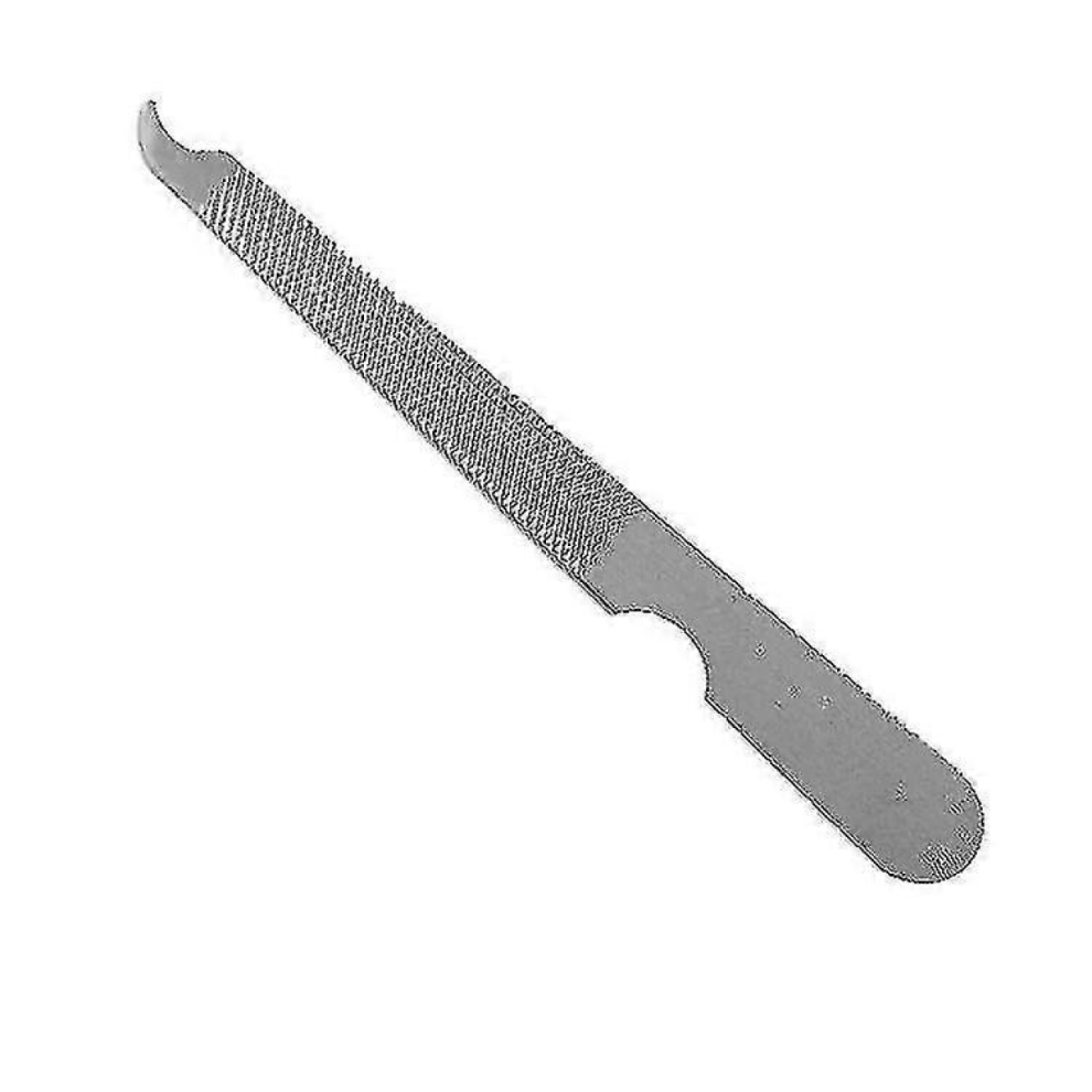 Double-sided Curved Tip Metal Nail File Set for Manicure & Pedicure