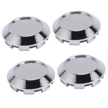 4 Stück ABS 76mm Silber Radzentrumkappen-Set