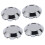 4 Stück ABS 76mm Silber Radzentrumkappen-Set 1