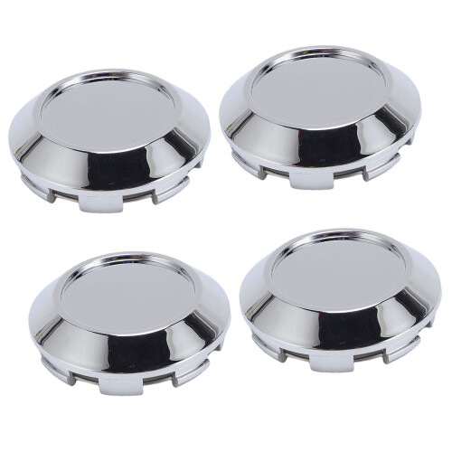 4 Stück ABS 76mm Silber Radzentrumkappen-Set