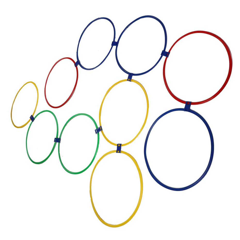 10PCS Kids Exercise Hoops Jumping Rings for Sensory & Fitness Dia 47cm