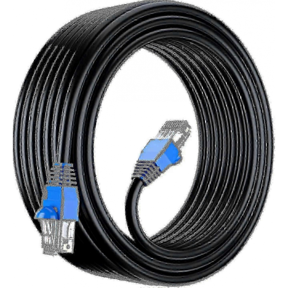 50M Cat6 Outdoor Waterproof Direct Burial Ethernet Cable - Utp Cca 550Mhz 50M Black 9199294498905
