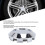 4 Stück ABS 76mm Silber Radzentrumkappen-Set 8