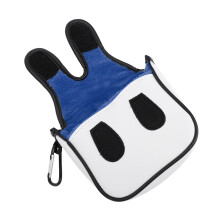 Funny Blue PU Soft Lining Square Club Headcover, Anti-Collision Dust Proof