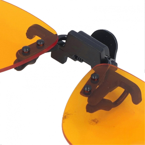 Clip-On Blue Light Blocking Glasses, 180 Flip, Portable Orange Lens for Computer 2