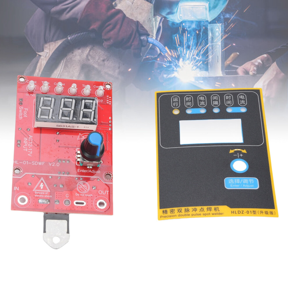 Spot Welder Control Board 41A Digital Time Current Adjustment 9X6cm 8451388497982
