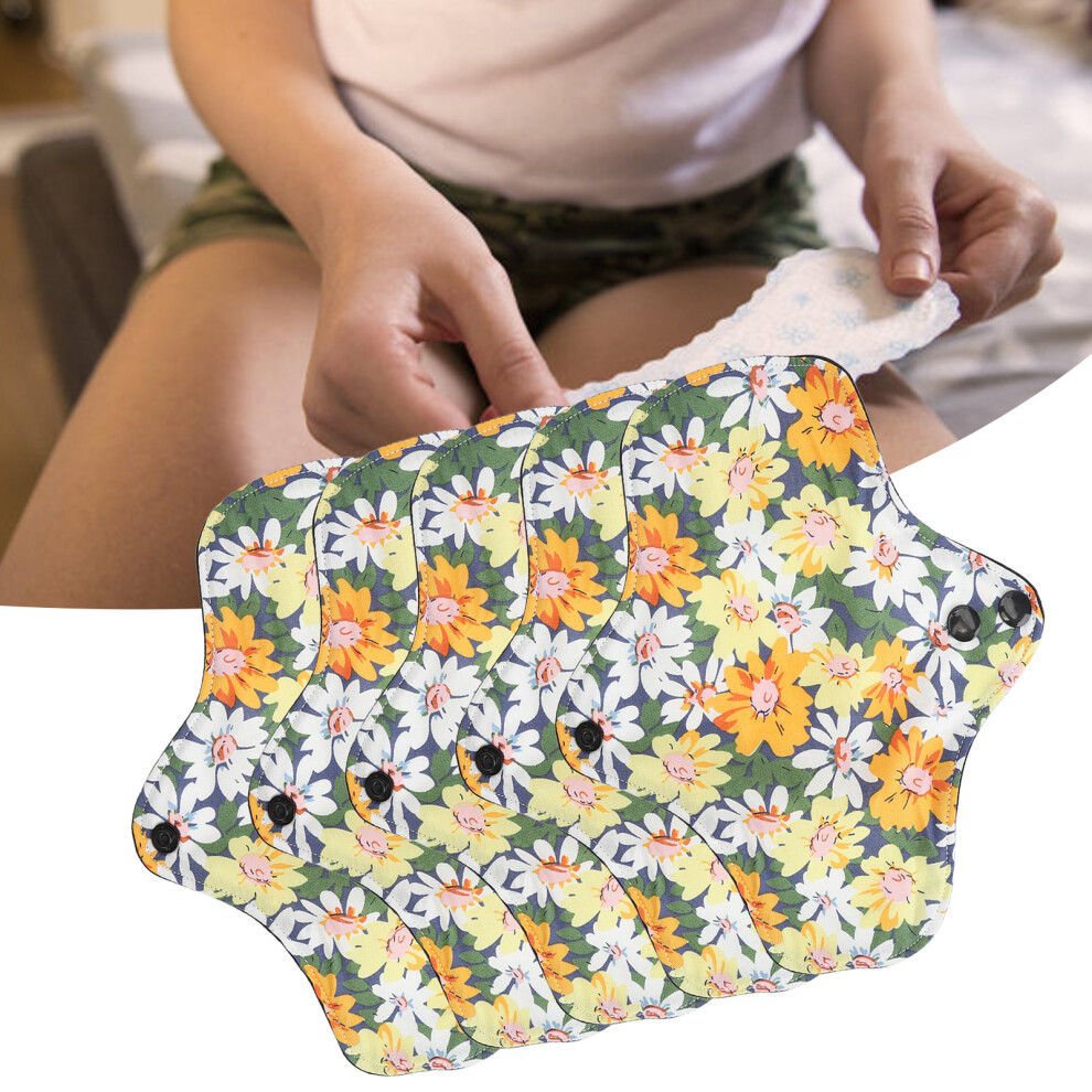5pcs Women Reusable Menstrual Pads â Soft Cotton, Leak-Proof, Sizes S-L
