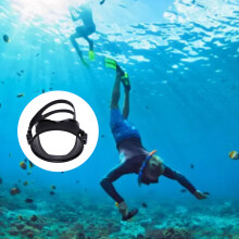 Adult Snorkeling Glasses Silicone Tempered Glass Adjustable Strap for Diving & Swimming