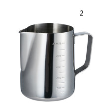 (B) Milk Frothing Jug With Scale Espresso Steaming Pitcher with Marking for Coffee Shop Dessert Shop