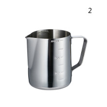 (B) Milk Frothing Jug With Scale Espresso Steaming Pitcher with Marking for Coffee Shop Dessert Shop