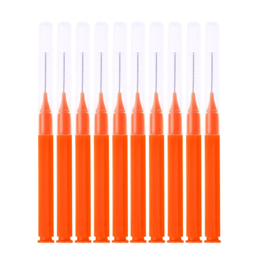 Penghui-Toys Orange (Orange) 20Pcs Interdental Brushes, Teeth Cleaner For Men & Women