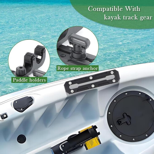 (6-inch guide rail) 4Pcs Kayak Paddle Holders Track Mount