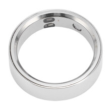 Silver Stainless Steel Smart Ring Fitness Tracker with 16mAh Battery & APPRing