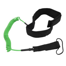 10ft 7mm TPU Surf Leash for Small Waves, Green, Adjustable