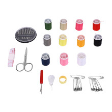 Basic Sewing Kit with 11 Thread Reels, 10 Pins, Portable Green Case