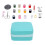 Basic Sewing Kit with 11 Thread Reels, 10 Pins, Portable Green Case 3