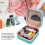 Basic Sewing Kit with 11 Thread Reels, 10 Pins, Portable Green Case 4