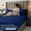 (Double, Navy Blue) 40cm Deep Fitted Sheet - Premium Microfiber Mattress Sheet Single Double & King Sizes UK 4