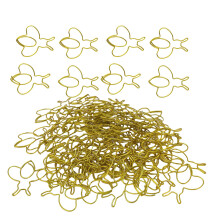 80 Stück Cartoon-Biene Mini-Büroklammern Eisen-Gold, Box