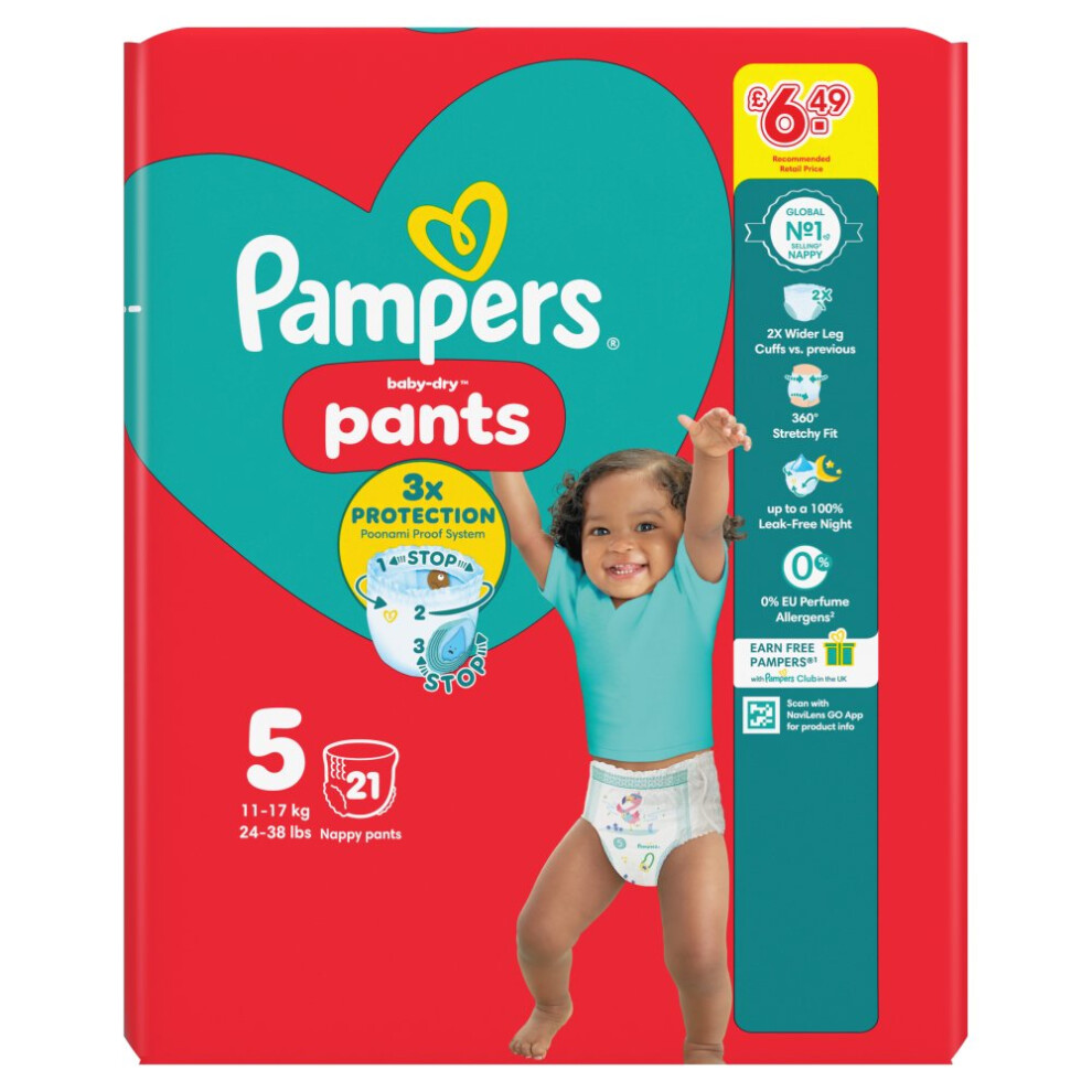 Pampers Pamper Baby-Dry Size Nappie Carry Pack (Pack Of 4)