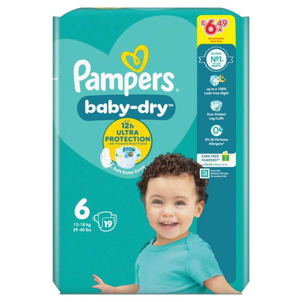 Baby-Dry Size Nappie Carry Pack (Pak Of 4) Pampers
