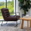 Brown PU Leather Accent Chair 2
