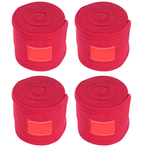 Pferde Polo Beinwickel 4 Stück 300cm10cm Rot Polyester 2