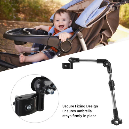 Universal Stroller Umbrella Holder Clamp Adjustable 53.5cm with Wrench 2