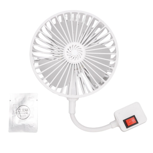 Flexibler Mini-Tischventilator mit Aromatherapie-Duftpad, tragbarer leiser Elektroradiator 1